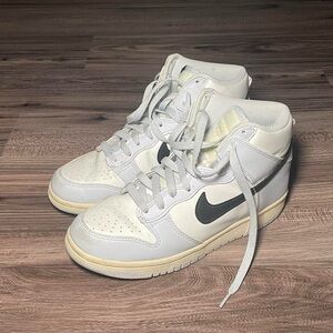 Nike White and Black High-Top Sneakers